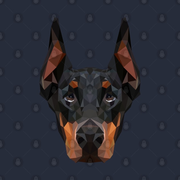 Dobermann Low Poly Art by TheLowPolyArtist