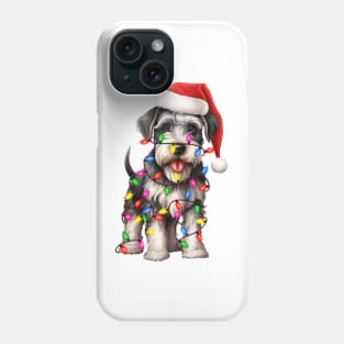 Christmas Miniature Schnauzer Phone Case