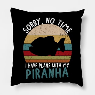 No time plans piranha fan loves sea pacific Pillow