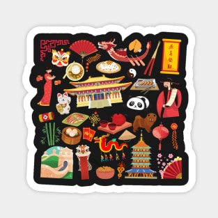 China Travel Icons Magnet