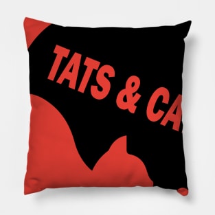 Tats & cats tee design birthday gift graphic Pillow