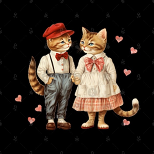 Whisker Kisses: Cats in Love Print by GAGO5