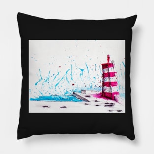 Algarve Watercolor painting Pillow