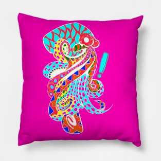 the magical octopus in squid game art pattern Pillow