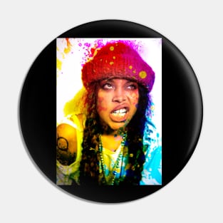 Erykah Badu RNB Watercolor Pin