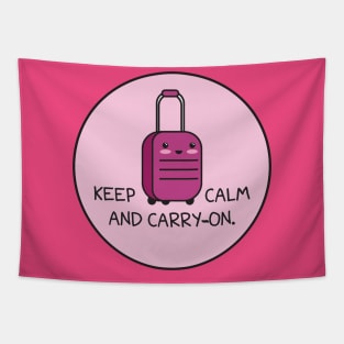 Keep Calm and Carry-On Tapestry