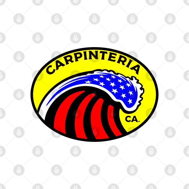 Carpinteria California Surfing Surf Patriotic Wave Rincon by DD2019