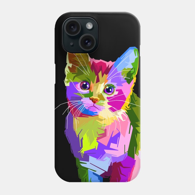 Neon Kitty Phone Case by LefTEE Designs