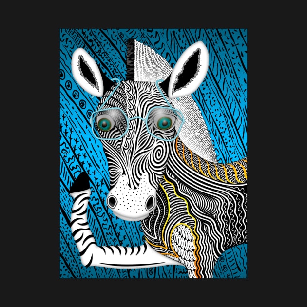Portrait Of The Artist As A Young Zebra by becky-titus