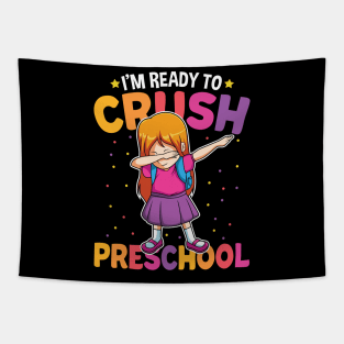 Dabbing Girl Preschool Funny Back To School Gift Tapestry