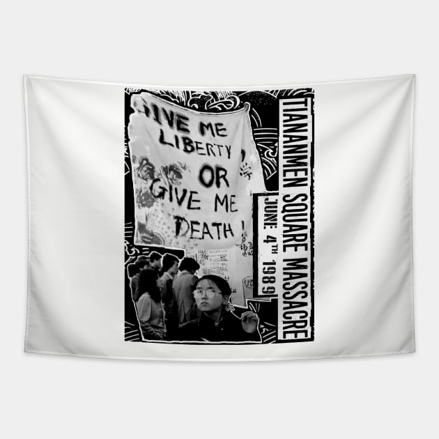 Tiananmen Square Massacre june 4th 1989 Tapestry by REDEEM the RUINS