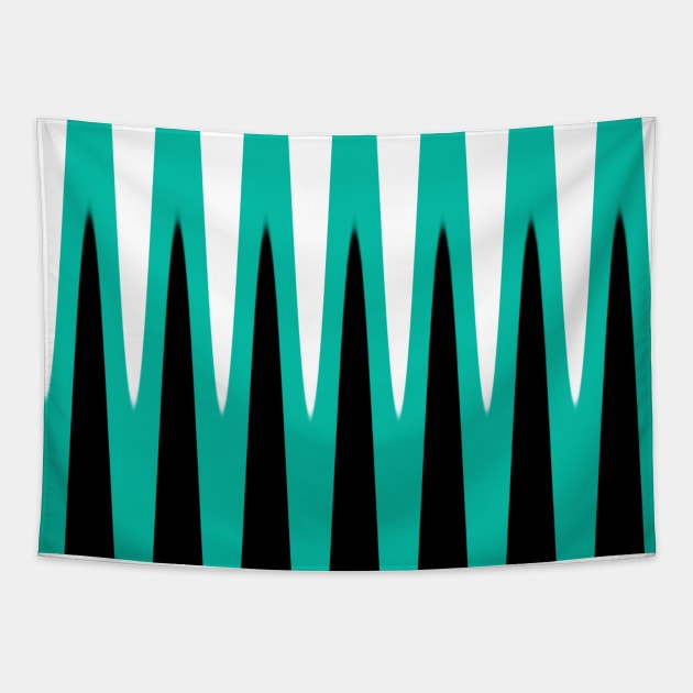 Wave Design Teal Tapestry by BlakCircleGirl