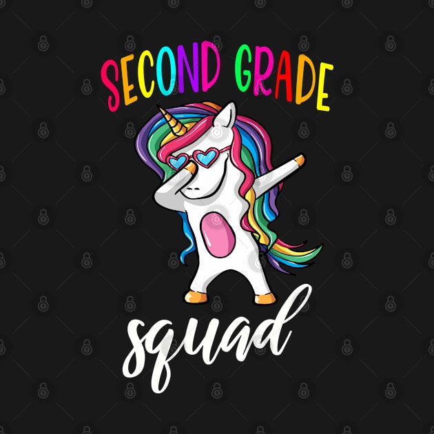 Second Grade Squad Cute Unicorn Dabbing Gift for Girls by JPDesigns