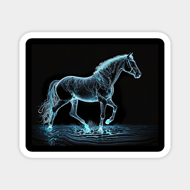 Ice Horse Magnet by DavisDesigns79