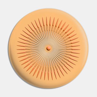 concentric orange Pin