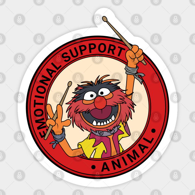 Muppets Emotional Support Animal - Muppets Animal - Sticker | TeePublic Muppets Emotional Support Animal - Muppets Animal - Sticker | TeePublic