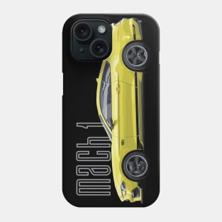 MACH 1 Mustang GT 5.0L V8 Performance Car Grabber Yellow Phone Case