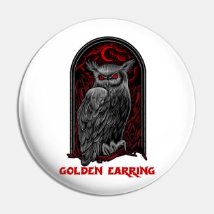 The Moon Owl Golden Earring Pin