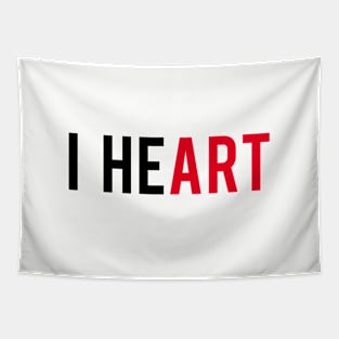 I Heart, love art Tapestry