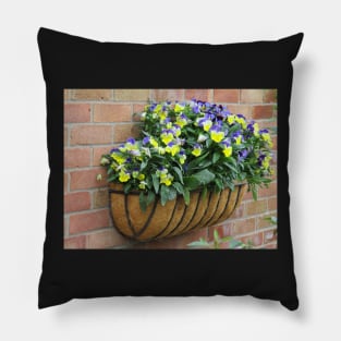 Basket of pansies Pillow