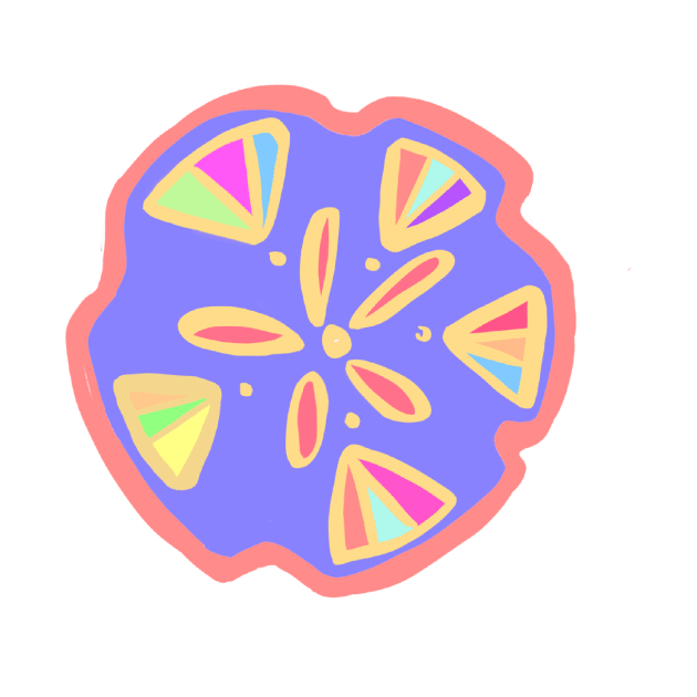 Colorful Sand Dollar by CarrieBrose