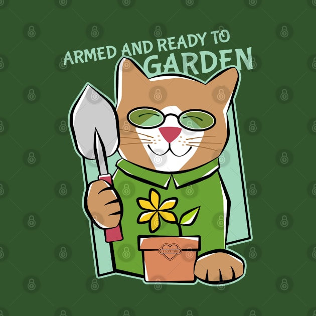 Armed and Ready to Garden Kitten by Sue Cervenka