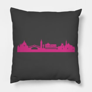 Venice skyline pink Pillow