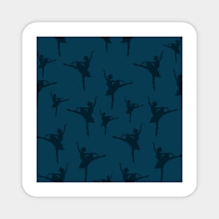 Ballerina Navy Pattern Magnet