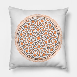 Orange Celtic Knot Pillow