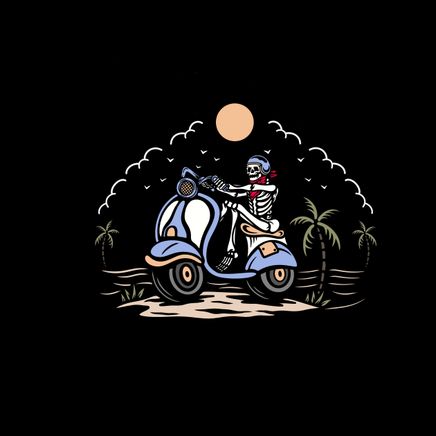 Skull and motorcycle by gggraphicdesignnn