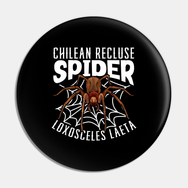 Chilean Recluse Spider Pin by Modern Medieval Design