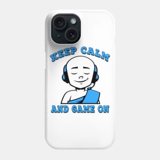 Keep Calm And Game On Blue Phone Case