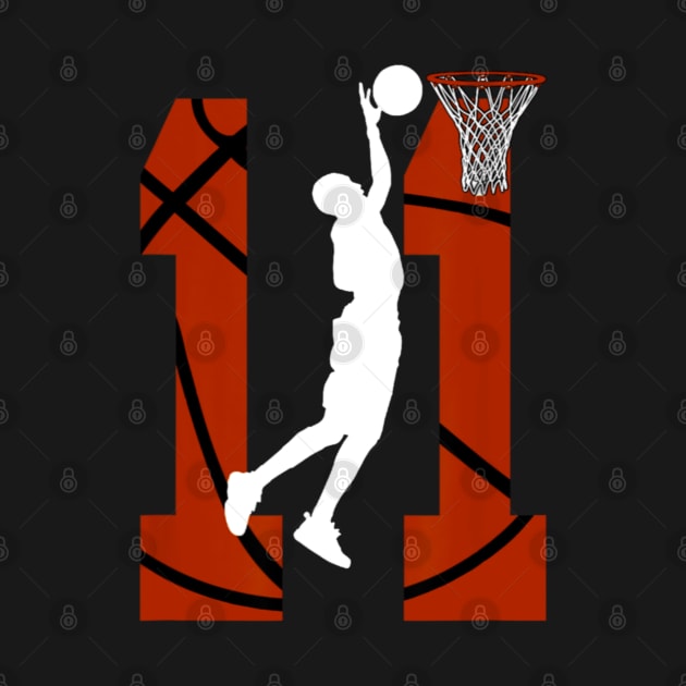 Basketball, 11 years Old 11th Birthday Boy Basketball lovers by Emily Ava 1