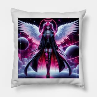 Goth Angel Girl Pillow