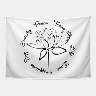 Black Lotus Serenity Tapestry