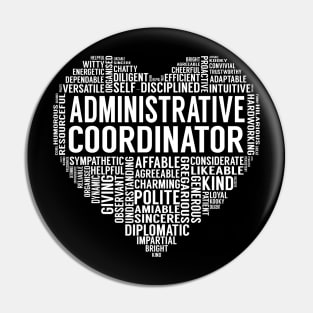 Administrative Coordinator Heart Pin