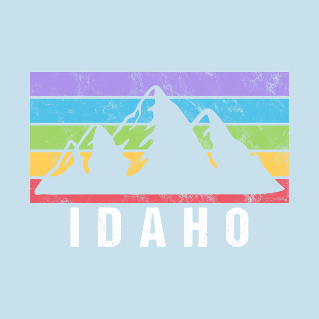Discover Retro Vintage Idaho USA Mountain Gift - Idaho - T-Shirt