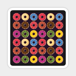 Donut Vector, Artwork, Design, Pattern Magnet