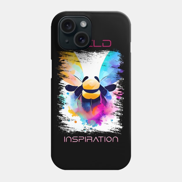 Bee Wild Nature Animal Colors Art Painting Phone Case by Cubebox