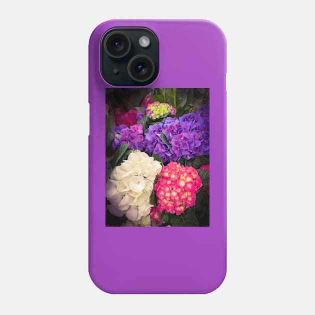 Purple Floral Pink Flowers White Plants Phone Case by eleonoraingrid