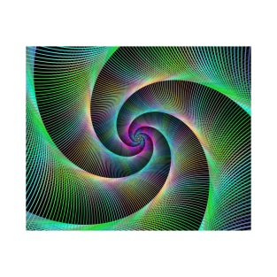 Green to Pink Spiral Tunnel T-Shirt