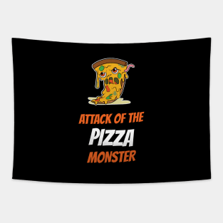 Halloween Cute Pizza Monster Tapestry