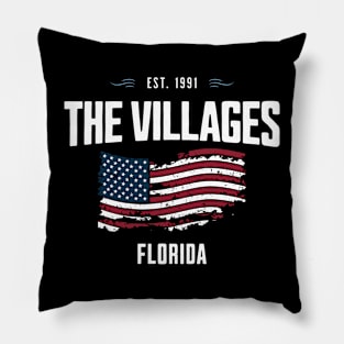 The Villages Florida - Old Glory Patriotic USA Flag July 4th Pillow