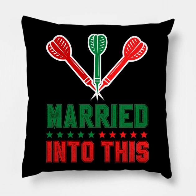 Darts Player Funny Pillow by footballomatic