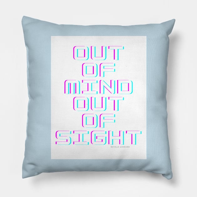 Out of mind out of sight Pillow by TheSunGod designs 