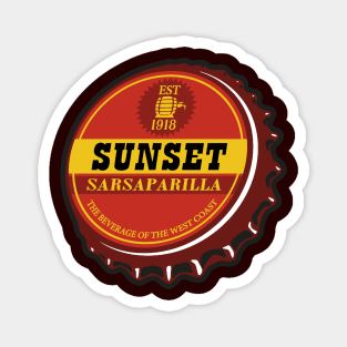 Vintage Sunset Sarsaparilla Bottlecap Magnet