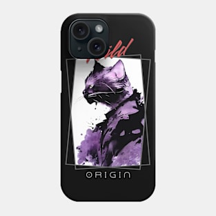 Cat Wild Nature Free Spirit Art Brush Painting Phone Case