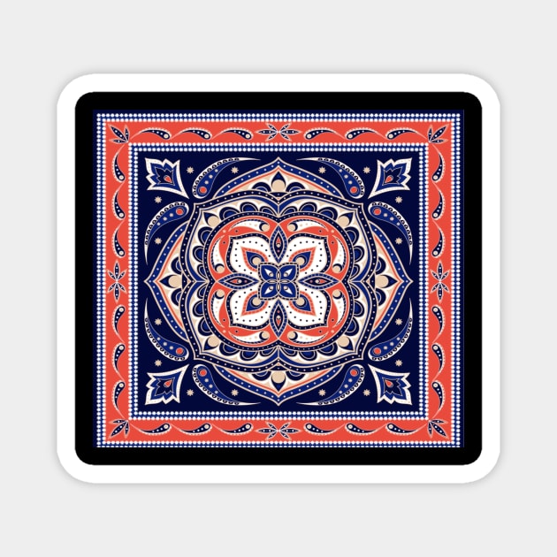 Colorful bandana gift Magnet by Flipodesigner