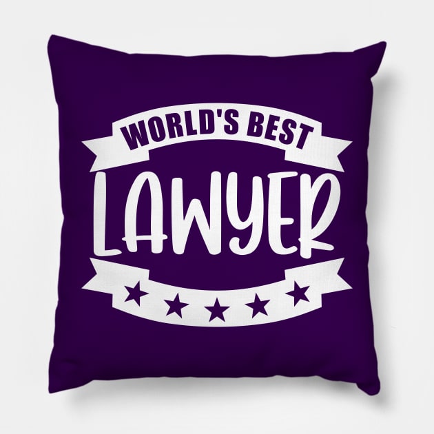 World's Best Lawyer Pillow by colorsplash