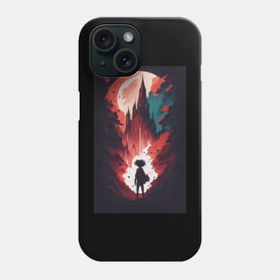 "Crimson Quest: A Man's Adventure in the Enchanted Castle" Phone Case